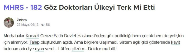 “Göz doktorları ülkeyi terk mi etti?”