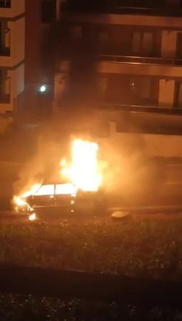 Kocaeli'de park halindeki araçta yangın