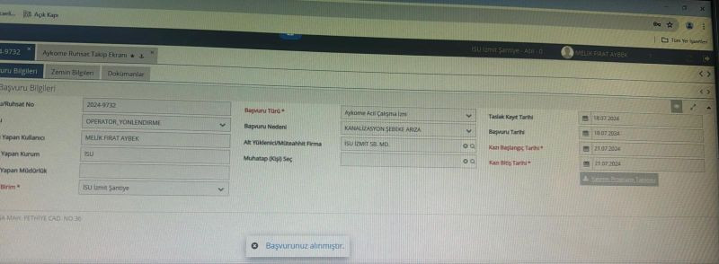 Hürriyet tepki göstermişti, İSU o çalışma için İzmit Belediyesinden onay almış