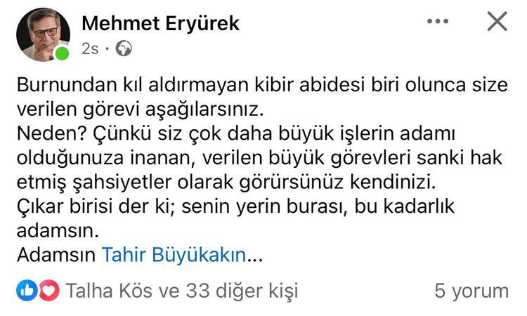 AKP’li Eryürek’ten istifa eden Bulut’a çok sert gönderme!