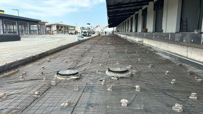 Yeni hal binasında son çalışmalar