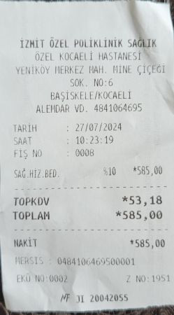 Özel sağlık sigortası olan vatandaştan Kocaeli’deki o özel hastaneye ücret tepkisi!