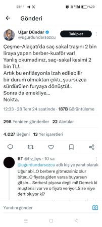 2 bin liraya yolunacak kaz aranıyor! Yok böyle traş!