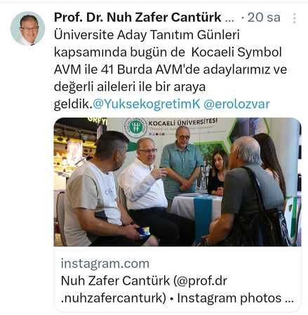 Rektör Cantürk, üniversite adaylarıyla buluştu