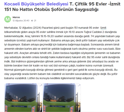Yolcudan Kocaeli’deki özel halk otobüsü şoförüyle ilgili korkunç iddialar!