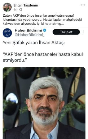 Engin Taşdemir AKP’li yazarı fena tiye aldı