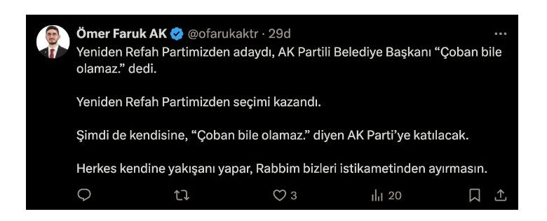 Yeniden Refah’tan AKP’ye nota gibi uyarı