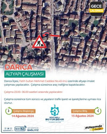Darıca ve Başiskele'de Altyapı ve Üstyapı çalışmaları başlıyor