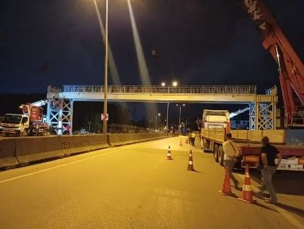 Sezai Karakoç üst geçidinde 72 ton çelik kullanılacak
