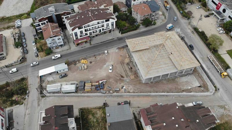 Kartepe itfaiye binası hızla devam ediyor