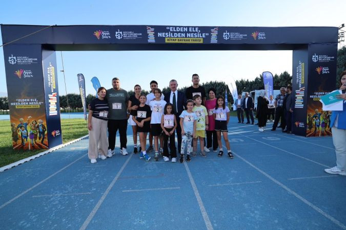 Spor ve kültür iç içe, bayrak yarışı düzenlendi!
