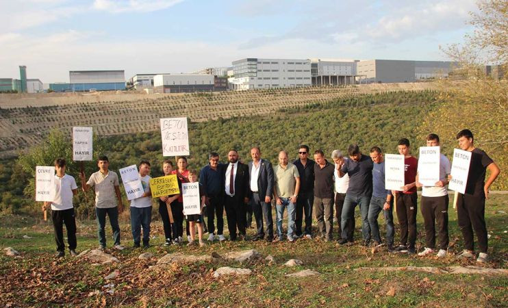 Kocaeli’de vatandaşlardan beton santrali eylemi!