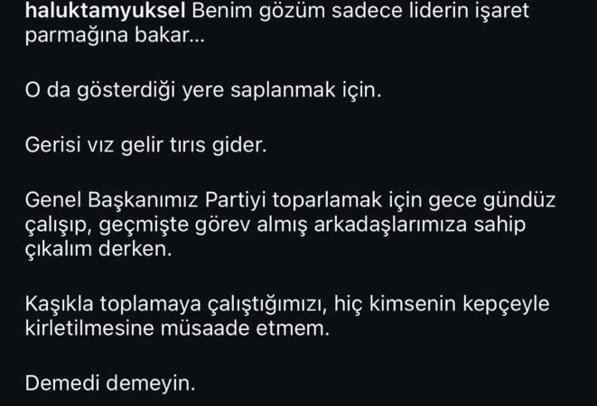 İYİ Partili Tamyüksel kime hodri meydan dedi?