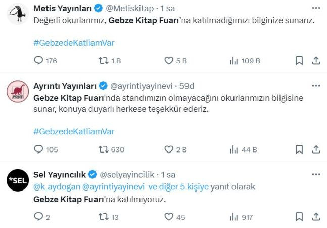 Yayınevlerinden Boykot... Gebze Kitap Fuarından Çekildiler!