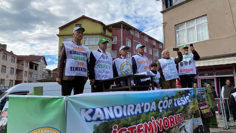 Kandıralılardan çöp tesisine karşı miting