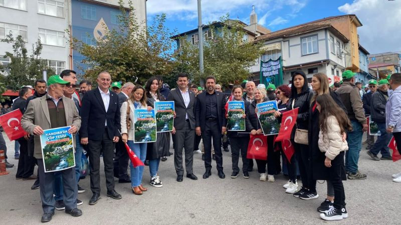 Kandıralılardan çöp tesisine karşı miting