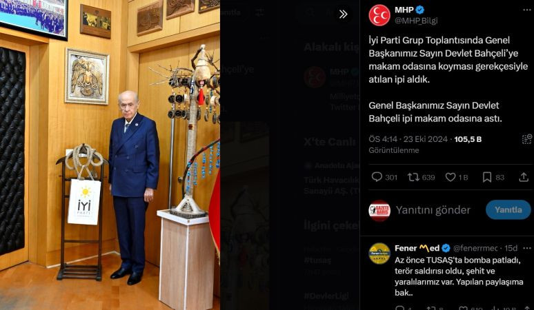 Devlet Bahçeli, Dervişoğlu’nun attığı ipi odasına astı!