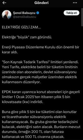 200 TL elektrik faturası 500 TL’ye çıkacak!