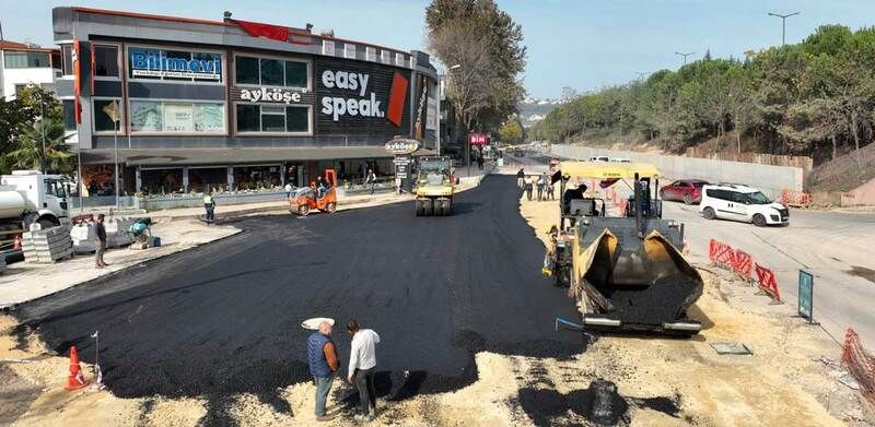 Alikahya Tramvay Hattında asfalt çalışmaları sürüyor