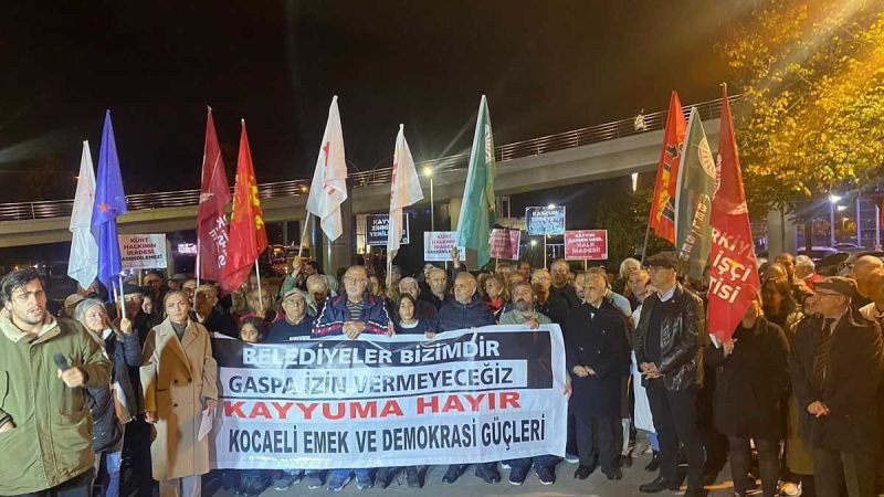 İzmit’te kayyuma tepki eylemi!