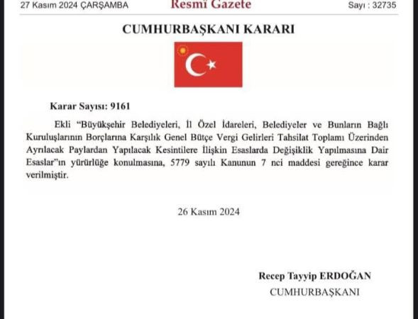 Cumhurbaşkanı imzaladı: Kocaeli’deki belediyeleri mali krize sokacak karar!
