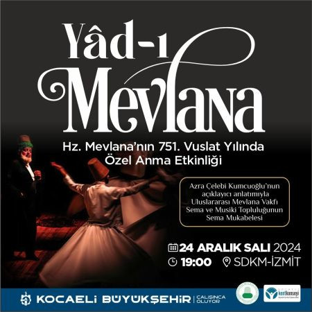 Hz. Mevlana Kocaeli’de anılacak