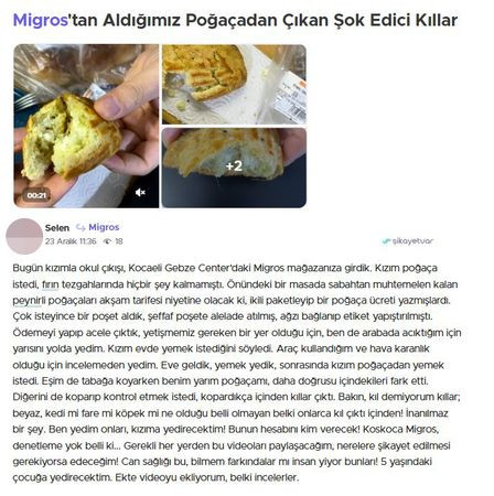 Yarısını yediği poğaçaların içinden çıkanları görünce şok oldu! Yer: Kocaeli