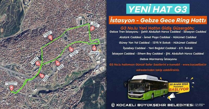 Gebze Marmaray İstasyonu için yeni otobüs hatları devrede
