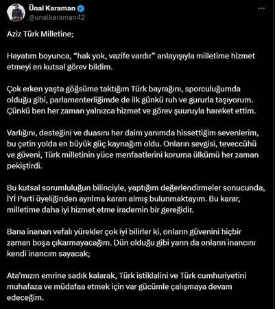İYİ Parti’de bir vekil daha istifa etti