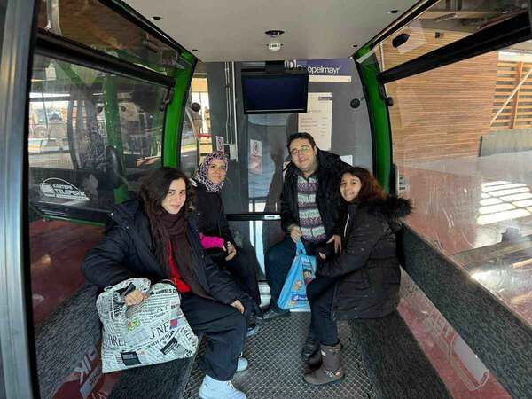 Kocaeli’de aileler tatilde teleferiği tercih etti