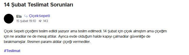 Çiçek Sepeti, 14 Şubat Sevgililer Günü'nü kabusa çevirdi! Şikayet yağdı! “Sevgililer Günü’nde Çiçek Sepeti yüzünden ayrıldık”