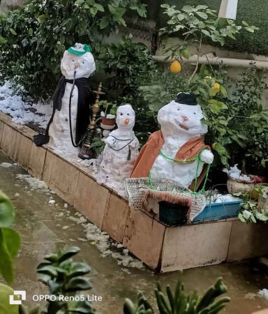 Kocaeli’de gülümseten kardan adam manzaraları